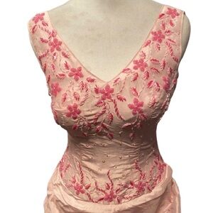 Vintage whimsical pink prom dress